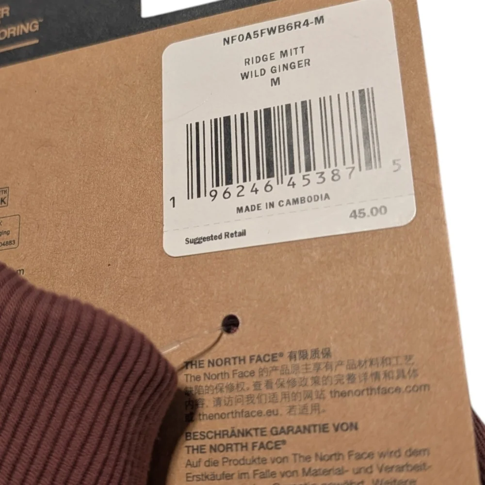 The North Face Ridge Fleece Mitts Size Medium